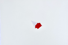 Red Nun #4, 2017, Farbe auf Japanischem Gampi-Papier, auf Karton, 53,5 x 71,5 cm